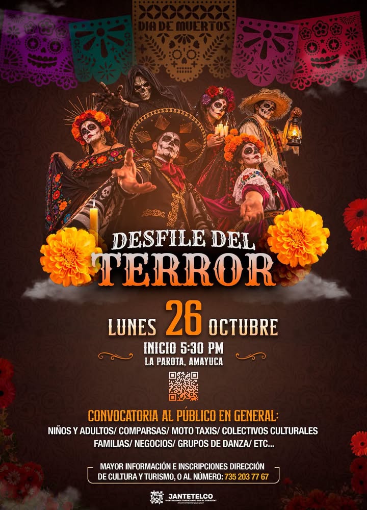 Prepárate para el Desfile del Terror en Jantetelco