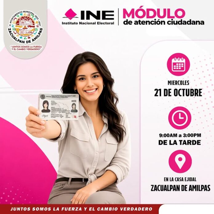 Módulo del INE en Zacualpan de Amilpas