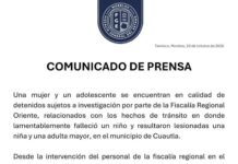 Comunicado – Caso Accidente Vial Alumnos de Primaria Gabriel Tepepa de Cuautla