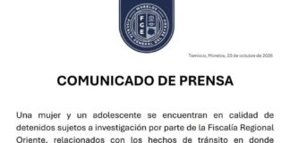 Comunicado – Caso Accidente Vial Alumnos de Primaria Gabriel Tepepa de Cuautla