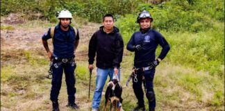 Protección Civil de Totolapan y Erum Rescatan a un Canino en el Cerro de Santa Bárbara