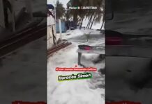 Avance del Mar Inunda Calles de Manzanillo por Efectos del Huracán Simón